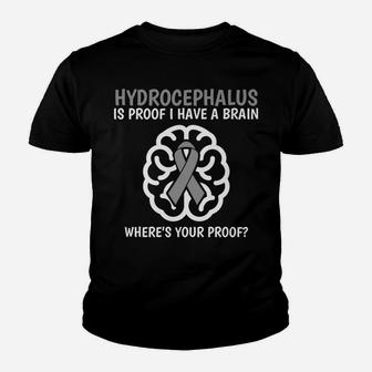 Hydrocephalus Awareness Brain Disease Related Funny Ribbon Youth T-shirt | Crazezy AU