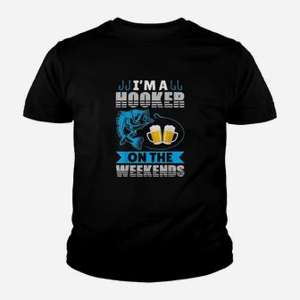 I Am A Hooker On The Weekend Funny Fishing And Hunting Gift Youth T-shirt | Crazezy AU