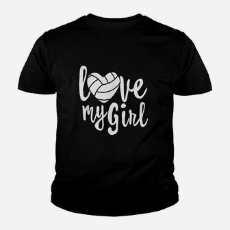 I Love My Girls Mom Volleyball Cute Volleyball Mom Youth T-shirt | Crazezy AU