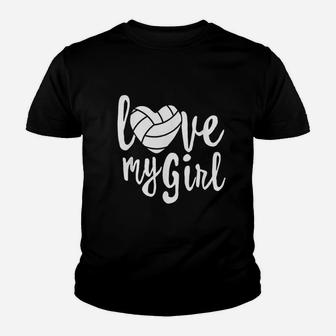 I Love My Girls Mom Volleyball Cute Volleyball Mom Youth T-shirt | Crazezy UK