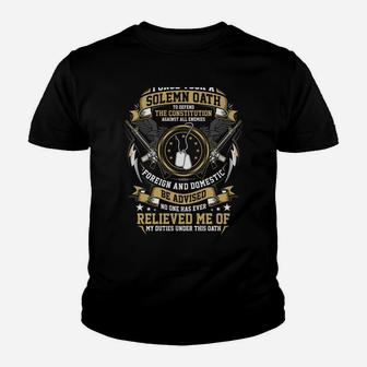 I Once Took A Solemn Oath To Defend A Constitution Veteran Youth T-shirt | Crazezy AU