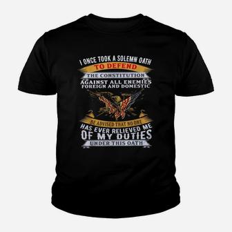 I Once Took A Solemn Oath To Defend The Youth T-shirt | Crazezy CA