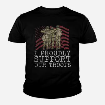 I Proudly Support Our Troops Veterans Day Youth T-shirt | Crazezy AU
