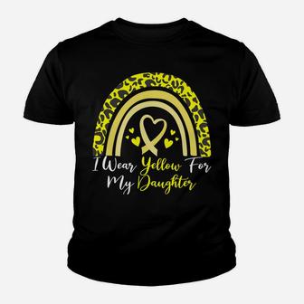 I Wear Yellow For My Daughter Spina Bifida Awareness Month Sweatshirt Youth T-shirt | Crazezy