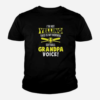 Im Not Yelling This Is My Normal Softball Grandpa Voice Premium Youth T-shirt | Crazezy UK