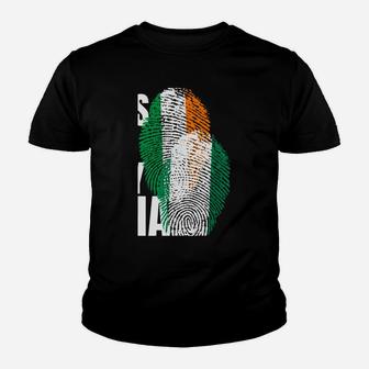 Irish And Nigerian Mix DNA Heritage Flag Gift Youth T-shirt | Crazezy DE