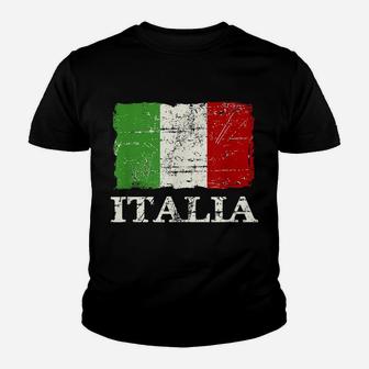 Italian Vintage Flag Italy Retro Banner Ensign Youth T-shirt | Crazezy