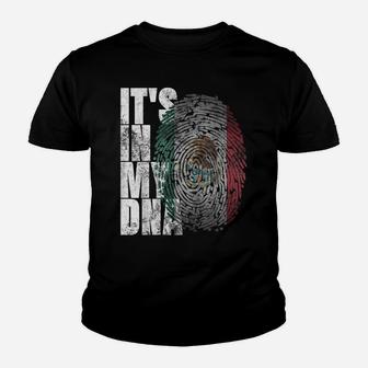 It's In My Dna Mexican Shirt Proud Hispanic Gift Mexico Flag Youth T-shirt | Crazezy CA