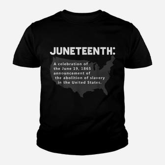 Juneteenth Celebrates Freedom Black African American T Shirt Youth T-shirt | Crazezy