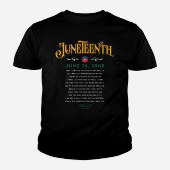 Juneteenth Vintage African American 1865 Youth T-shirt | Crazezy