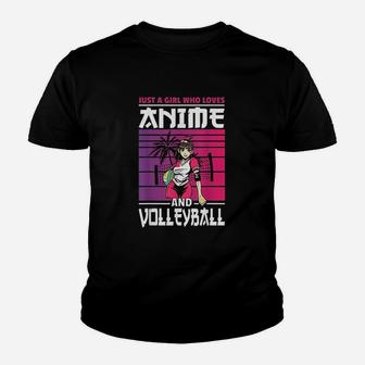 Just A Girl Who Loves Anime And Volleyball Anime Gifts Youth T-shirt | Crazezy