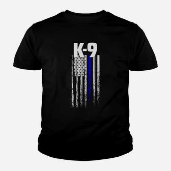 K-9 Police Officer Usa Flag Leo Cops Law Enforcement Youth T-shirt | Crazezy CA