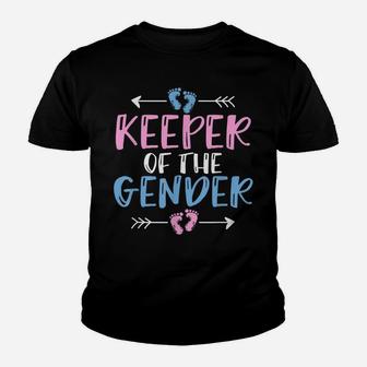 Keeper Of The Gender - Cute Gender Reveal Baby Shower Design Youth T-shirt | Crazezy
