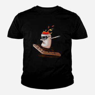 Kids Dabbing S'mores Smores Camping Food Bonfire Youth T-shirt | Crazezy CA