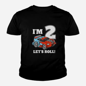 Kids Race Car 2nd Birthday Boy Toddler Racing Car Driver Youth T-shirt | Crazezy DE