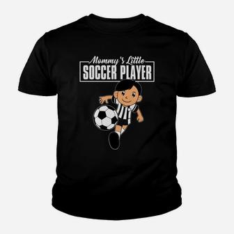 Kids Soccer Boys Mommys Little Soccer Player Tee Youth T-shirt | Crazezy