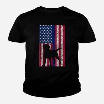Labrador Retriever Dog Police Thin Blue Line T-Shirt K9 Flag Youth T-shirt | Crazezy DE