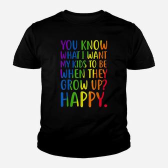 Lgbt Awareness Parents Mom Dad Gay Pride Rainbow Youth T-shirt | Crazezy CA