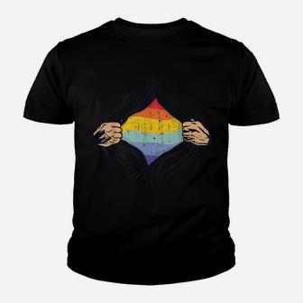 Lgbt Q Pride Parade Apparel Rainbow Flag Gay Lesbian Csd Youth T-shirt | Crazezy