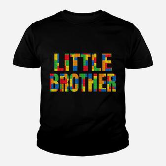 Little Brother Brick Master Builder Building Blocks Family Youth T-shirt | Crazezy UK