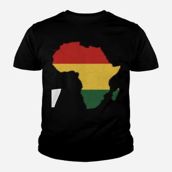 Love Africa Flag Proud African Pride Map Sweatshirt Youth T-shirt | Crazezy