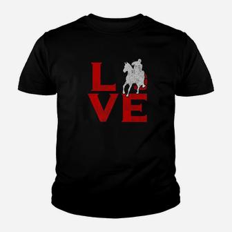 Love Barrel Racing Horse Lover Clothing Apparel Funny Tee Youth T-shirt | Crazezy
