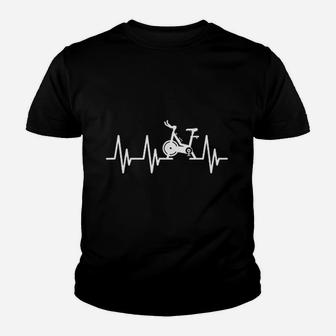 Love Spin Heartbeat Funny Gym Workout Fitness Youth T-shirt | Crazezy