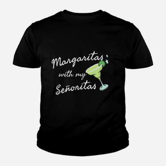 Margaritas With My Senoritas Funny Tee Cinco De Mayo T-Shirt Youth T-shirt | Crazezy AU