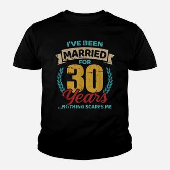 Married For 30 Years 30Th Wedding Anniversary Youth T-shirt | Crazezy