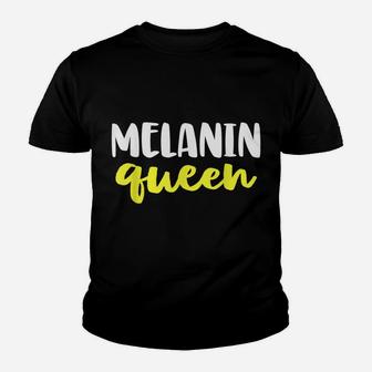 Melanin Queen Shirt For Women Pride Black History Month Youth T-shirt | Crazezy