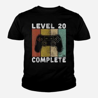 Mens 20Th Birthday Shirt Men Gaming Tshirt Level 20 Complete Youth T-shirt | Crazezy UK