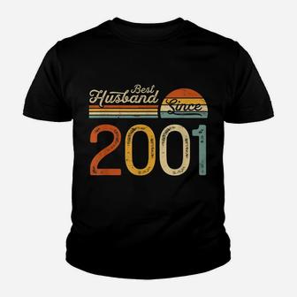 Mens 20Th Wedding Anniversary Gift Him Best Husband Since 2001 Youth T-shirt | Crazezy DE