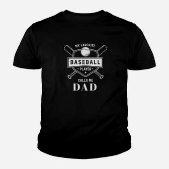 Mens Baseball Dad Favorite Player Is My Son Fathers Day Premium Youth T-shirt | Crazezy AU