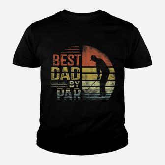 Mens Best Dad By Par Daddy Father's Day Gifts Golf Lover Golfer Youth T-shirt | Crazezy