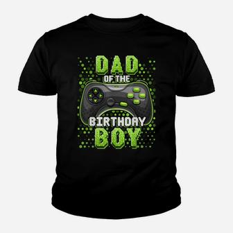 Mens Dad Of The Birthday Boy Matching Video Gamer Birthday Party Youth T-shirt | Crazezy UK