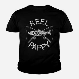 Mens Father's Day Gift Reel Cool Pappy Grandpa Papa Grandad Dad Youth T-shirt | Crazezy