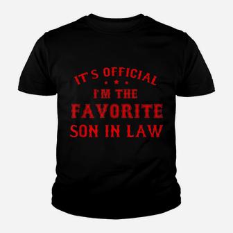 Mens Favorite Son In Law Funny Son-In-Law Birthday Christmas Gift Youth T-shirt | Crazezy CA