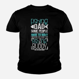 Mens Fishing Dad Funny Father Kid Matching T-Shirt Youth T-shirt | Crazezy
