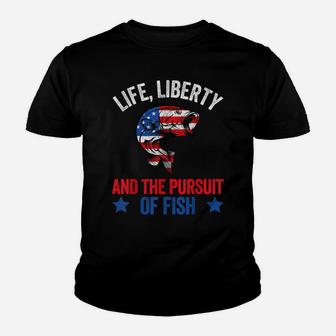 Men's Fishing Sweatshirts Hoodies, Funny American Flag Bass Youth T-shirt | Crazezy AU