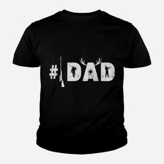 Mens Number One Best Hunting Dad Deer Hunter Father's Day Gift Youth T-shirt | Crazezy