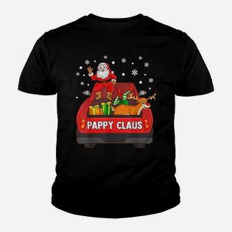 Mens Pappy Claus Shirt Red Truck Santa Reindeer Elf Christmas Youth T-shirt | Crazezy AU