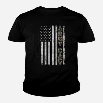 Mens Proud Army Dad T Shirt United States Usa Flag Father Gift Youth T-shirt | Crazezy