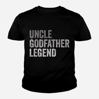 Mens Uncle Godfather Legend Funny Shirt Gift For A Favorite Uncle Youth T-shirt | Crazezy UK