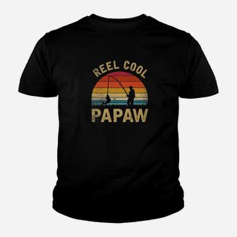 Mens Vintage Reel Cool Papaw Fish Fishing Shirt Fathers Day Gift Youth T-shirt | Crazezy