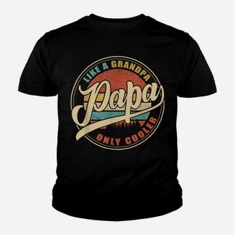 Mens Vintage Retro Papa Gifts Grandpa Gifts Papa Like A Grandpa Youth T-shirt | Crazezy