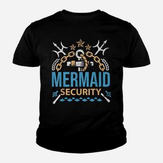 Merman Mermaid Party Swimming Sea Waves - Mermaid Security Youth T-shirt | Crazezy AU