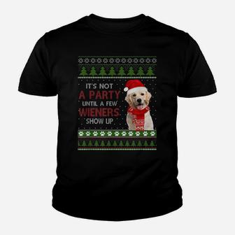 Merry Weiner Christmas Dog Xmas Youth T-shirt | Crazezy