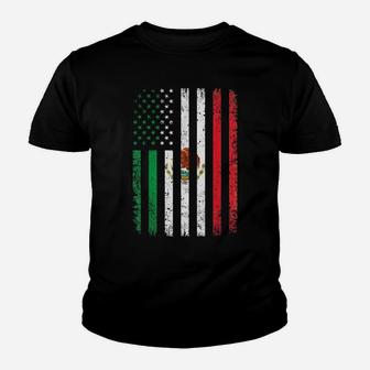 Mexico Flag Shirt Gift 4Th Of July Usa American Mexican Flag Youth T-shirt | Crazezy CA