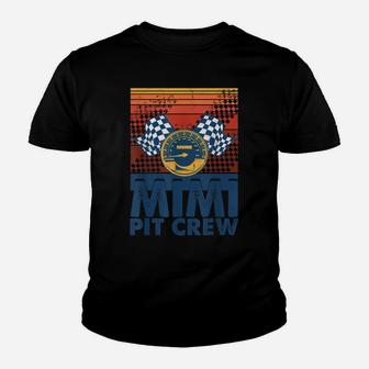 Mimi Pit Crew Race Car Matching Family Birthday Party Youth T-shirt | Crazezy