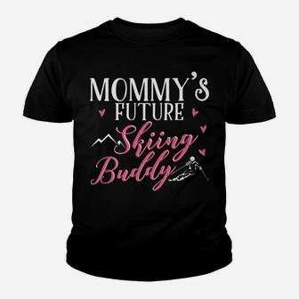 Mommys Future Skiing Buddy Mother Kid Matching Youth T-shirt | Crazezy